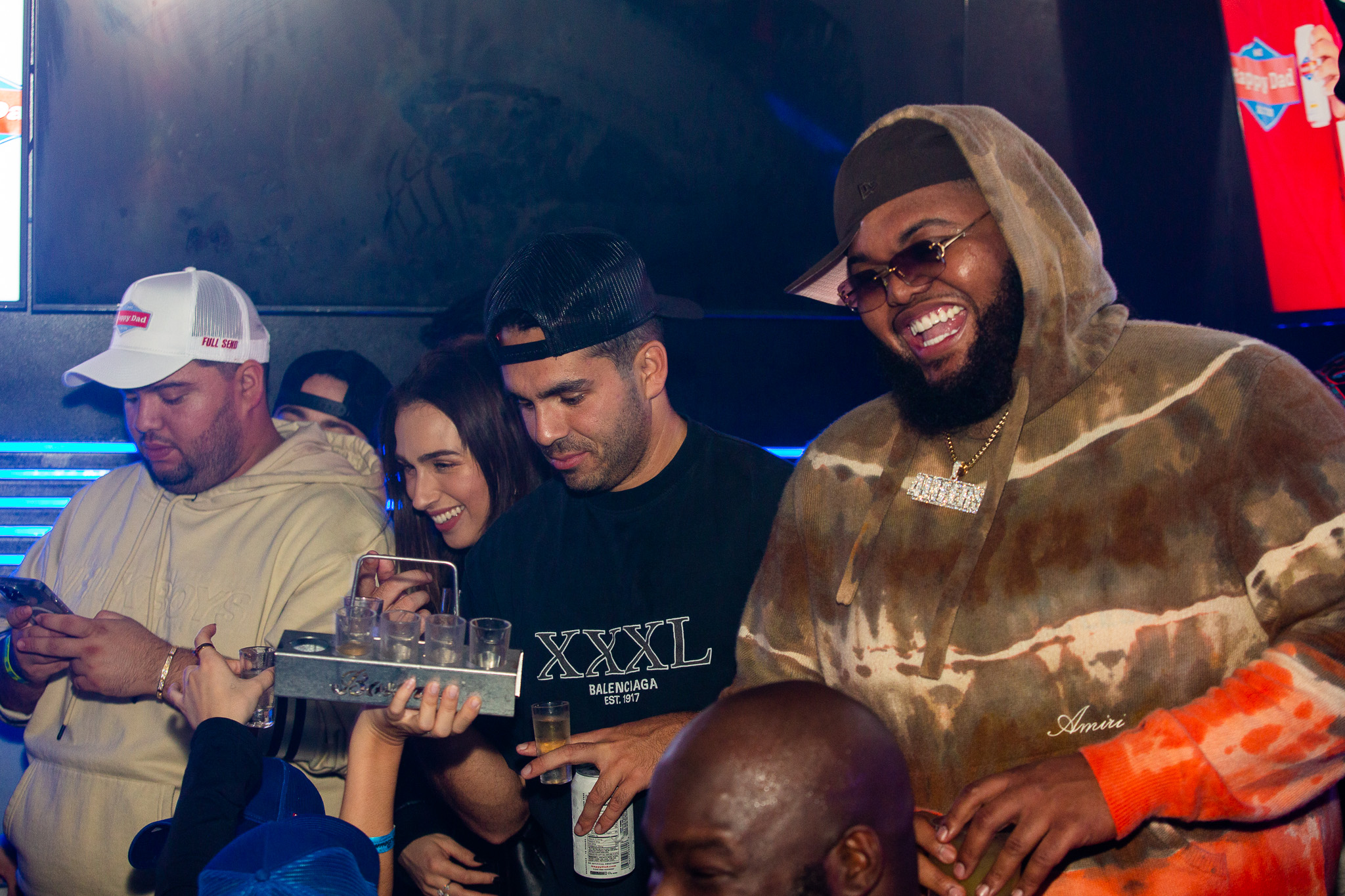 Kyle Forgeard of Nelk Boys and Drewski at Bounce Sporting Club NYC nightlife event photographed by Ebis Hernandez