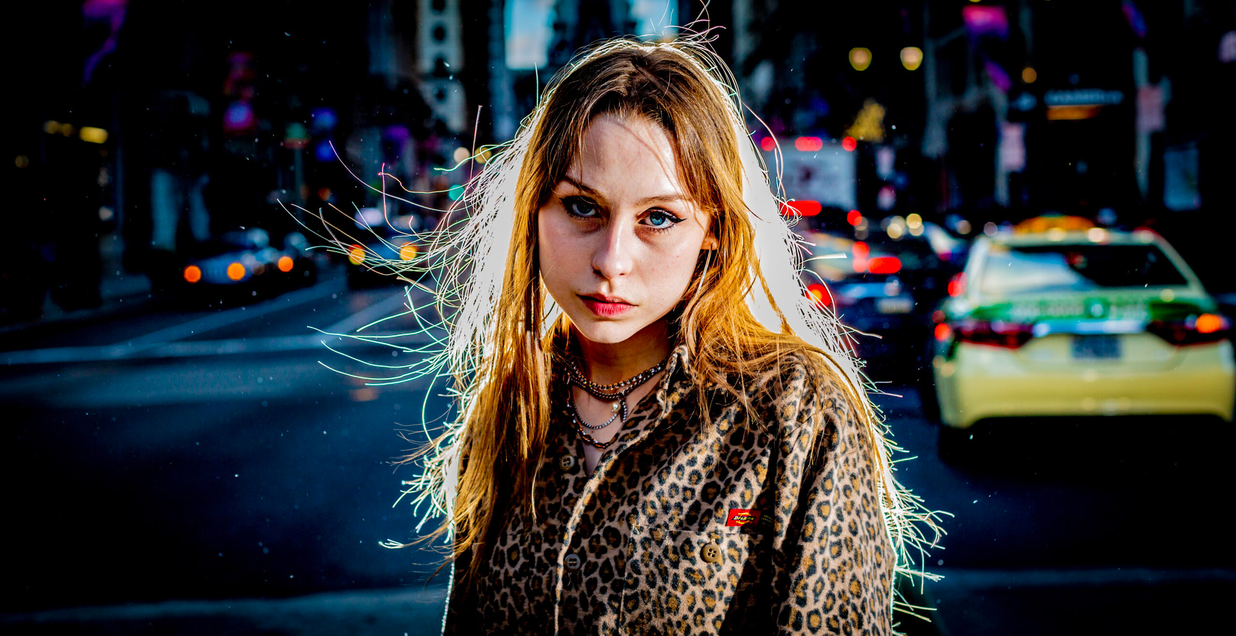 Portrait of artist Leyla Blue in Center City Philadelphia.